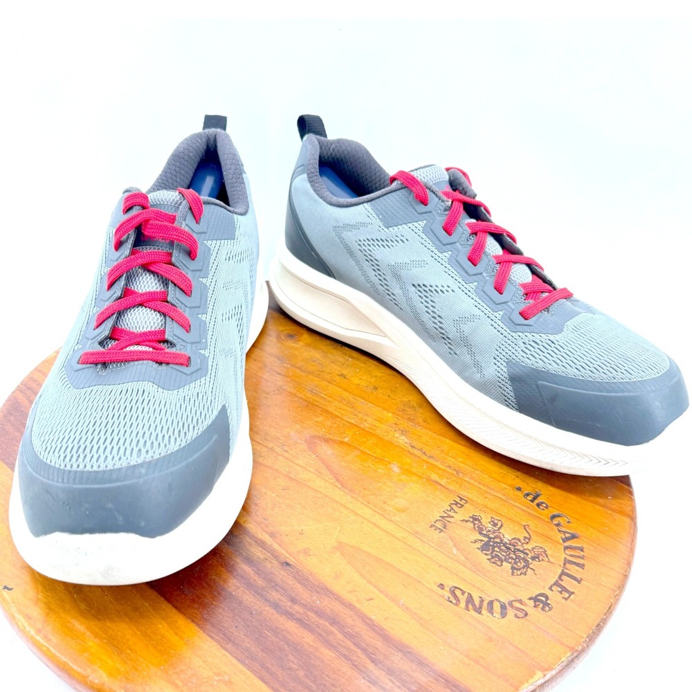 Wolverine Rev Ultra Spring Work Shoes Mens 9.5 Grey Red Safety Toe EH